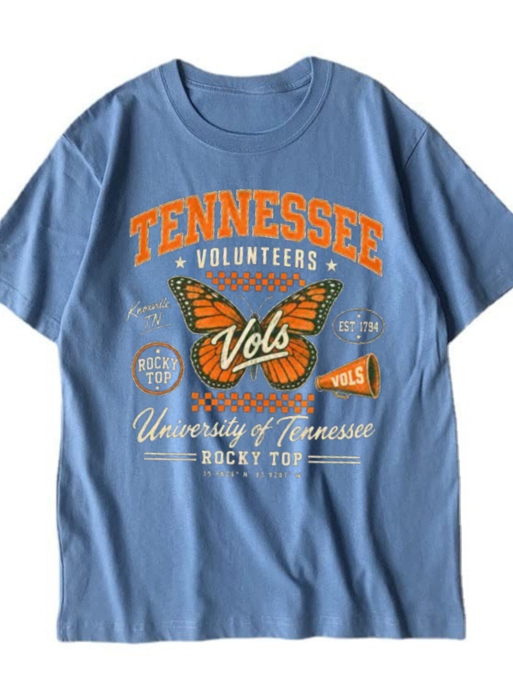 University of Tennessee Volunteers Butterfly Graphic Tee, Comfort Color Shirt